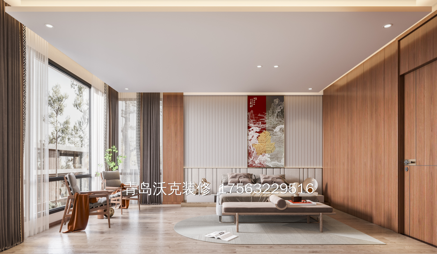 290多平方米新中式别墅整装装修设计图片
