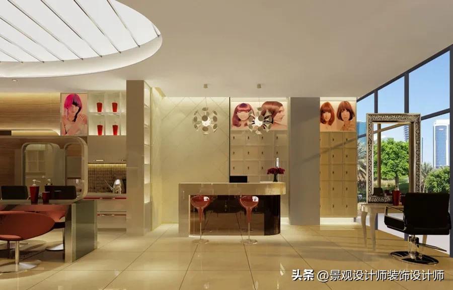 美发店装修效果图欣赏（展示美发店装修设计的精美效果图）(图17)